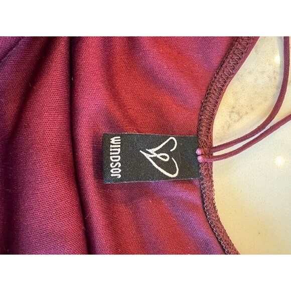 Windsor Lace-Up Maxi Formal Bodycon Dress Burgundy Size Large Brand New With Tag - Picture 11 of 13